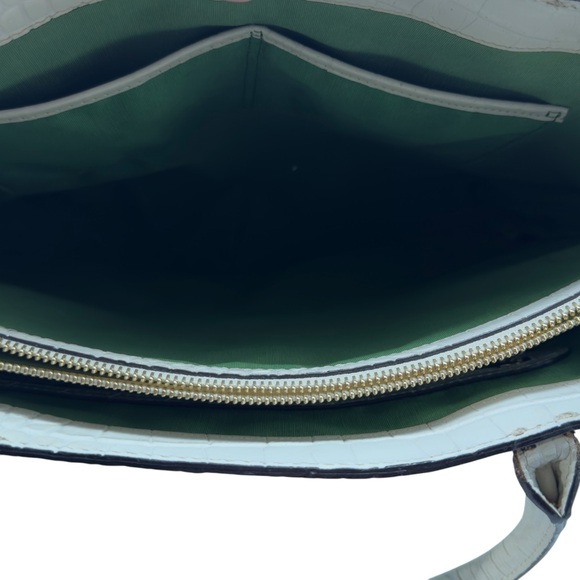 Kate Spade New York Vintage Quinn Carlsbad Oyster Leather Croc-Embossed Tote - Picture 12 of 16